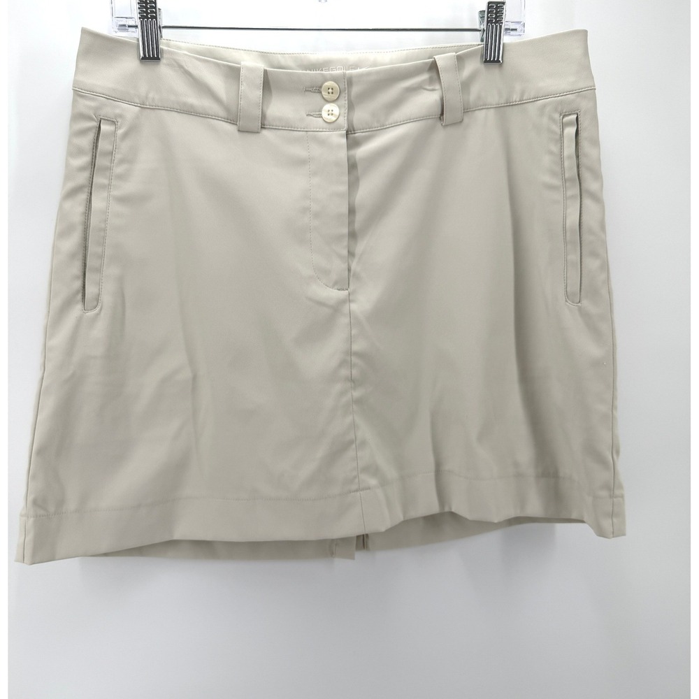 Nike Golf Skort Tour Performance Women 10 Tan Dri-FIT Athleisure Sport Skirt EUC